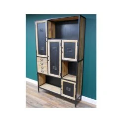 Large Iron & Mango Wood 4 Drawers, 4 Door & 3 Shelf Industrial Cabinet 10 Large Iron & Mango Wood 4 Drawers, 4 Door & 3 Shelf Industrial Cabinet -Dining Tables Sales large iron mango wood 4 drawers 4 door 3 shelf industrial cabinet p81175 162316 image