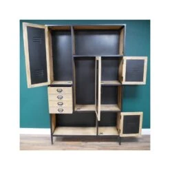 Large Iron & Mango Wood 4 Drawers, 4 Door & 3 Shelf Industrial Cabinet 11 Large Iron & Mango Wood 4 Drawers, 4 Door & 3 Shelf Industrial Cabinet -Dining Tables Sales large iron mango wood 4 drawers 4 door 3 shelf industrial cabinet p81175 162317 image