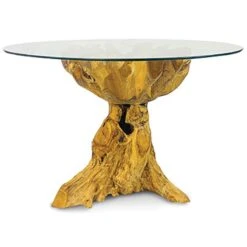 Lombok Round Dining Table With Glass 120cm -Dining Tables Sales lombok round dining table with glass 120cm p68981 95232 zoom