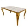 Louis 2m Pandora Marble & Gold Dining Table