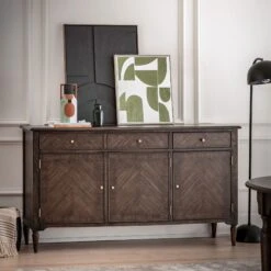 Madison Coffee 3 Door/3 Drawer Sideboard 170 X 95 X 45 Cm