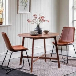 Madrid Round Walnut Dining Table