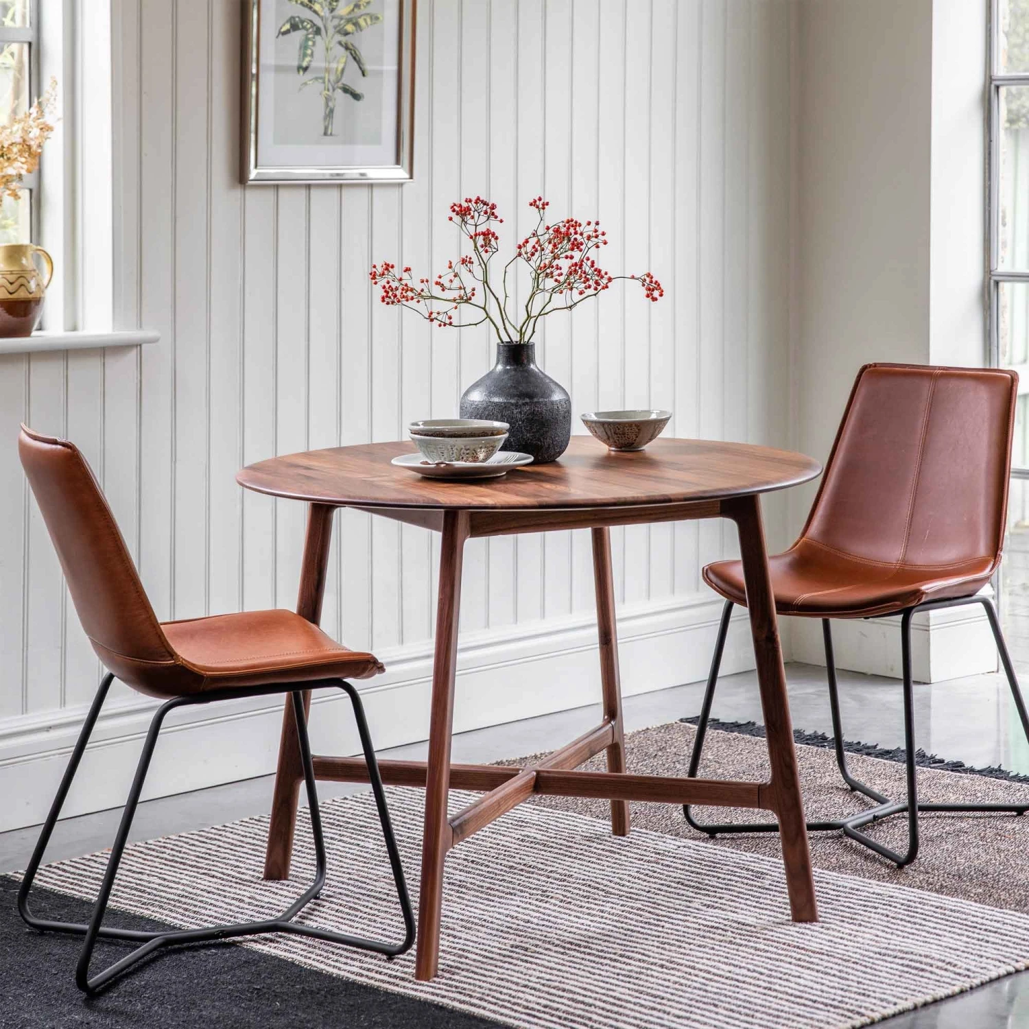 Madrid Round Walnut Dining Table 1 Madrid Round Walnut Dining Table