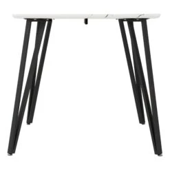 Marlow White Marble Effect Dining Set With Grey Velvet Chairs -Dining Tables Sales marlow white marble effect dining set with grey velvet chairs p80304 157235 zoom