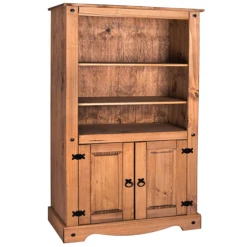 Marton Wooden 2 Door Bookcase