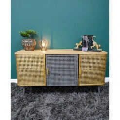 Meshed Metal Low Sideboard