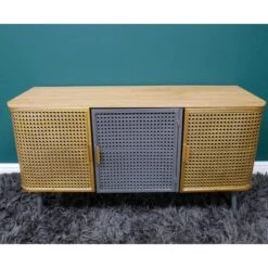 Meshed Metal Low Sideboard -Dining Tables Sales meshed metal low sideboard p77293 127786 zoom