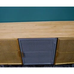 Meshed Metal Low Sideboard -Dining Tables Sales meshed metal low sideboard p77293 127788 zoom