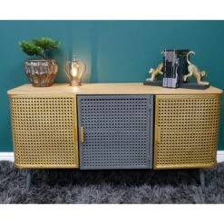 Meshed Metal Low Sideboard -Dining Tables Sales meshed metal low sideboard p77293 127789 zoom