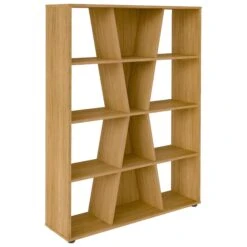 Naples Medium Oak Effect Bookcase