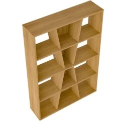 Naples Medium Oak Effect Bookcase -Dining Tables Sales naples medium oak effect bookcase p76394 122575 zoom