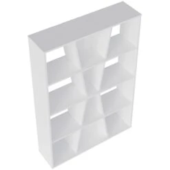 Naples Medium White Bookcase -Dining Tables Sales naples medium white bookcase p76395 122581 zoom