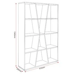 Naples Medium White Bookcase -Dining Tables Sales naples medium white bookcase p76395 123022 zoom