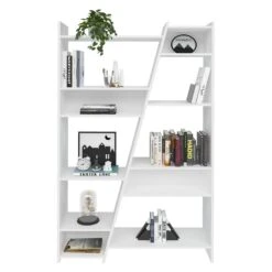 Naples White Tall Bookcase -Dining Tables Sales naples white tall bookcase p76420 122711 zoom