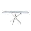Nova 160cm Chrome Dining Table With Marble Effect Top