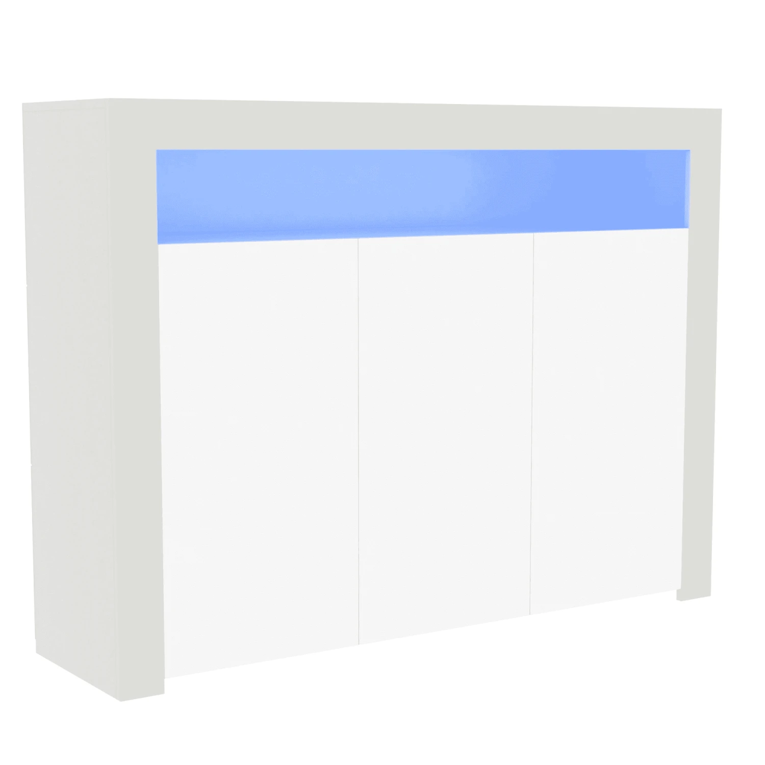 Nova 3 Door White LED Sideboard 2 Nova 3 Door White LED Sideboard - Image 2