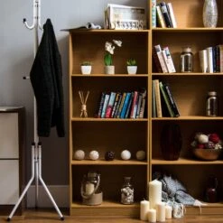 Oak 4 Tier Bookcase -Dining Tables Sales oak 4 tier bookcase p53706 70423 zoom