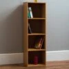Oak 4 Tier Cube Bookcase