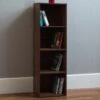 Oxford Walnut 4 Tier Cube Bookcase