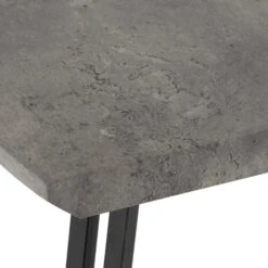 Quebec Concrete Effect & Grey Faux Leather Wave Edge Dining Set -Dining Tables Sales quebec concrete effect grey faux leather wave edge dining set p76562 123936 zoom