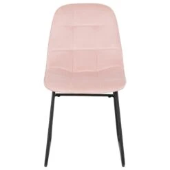 Quebec Medium Oak Wave Edge Dining Set With Baby Pink Lukas Chairs -Dining Tables Sales quebec medium oak wave edge dining set with baby pink lukas chairs p76730 124637 zoom