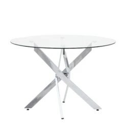 Ramsey Round Glass Dining Table
