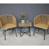 Rattan Table & Two Chairs