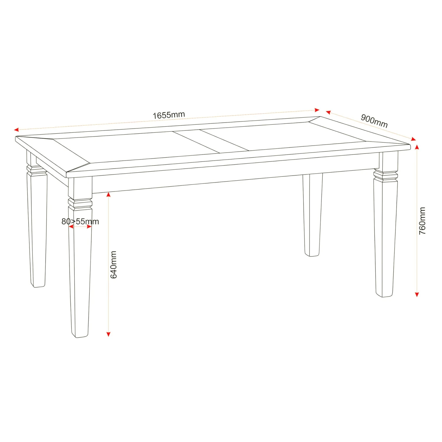Salvador Tile Top Dining Table 7 Salvador Tile Top Dining Table - Image 7
