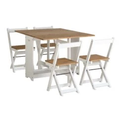 Santos White Butterfly Dining Set