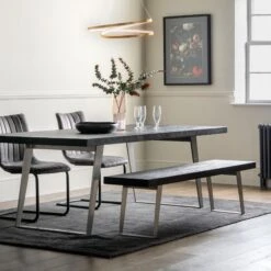 Small Newington Black Dining Table 180 X 100 X 77 Cm -Dining Tables Sales small newington black dining table 180 x 100 x 77 cm p82531 168469 zoom