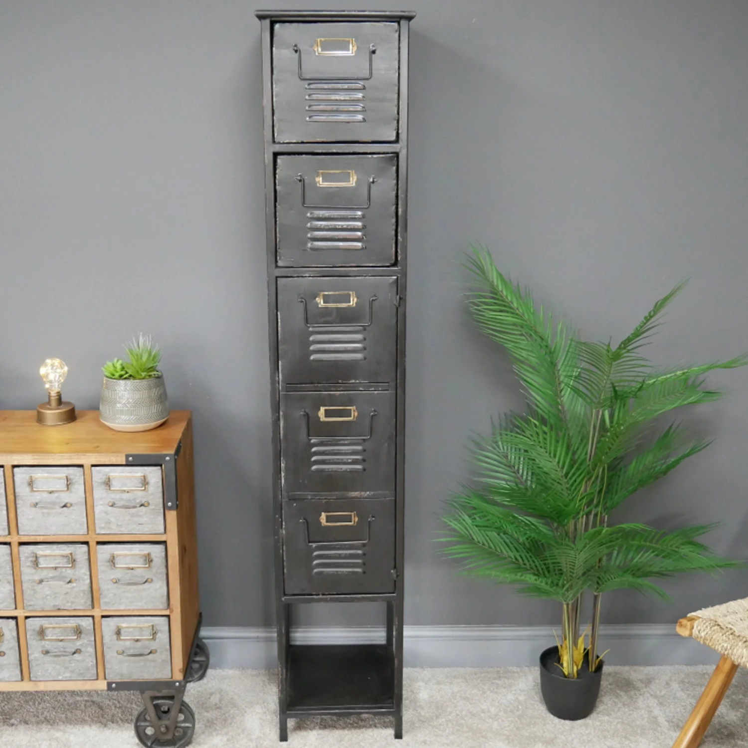 Tall Metal Industrial Cabinet 1 Tall Metal Industrial Cabinet