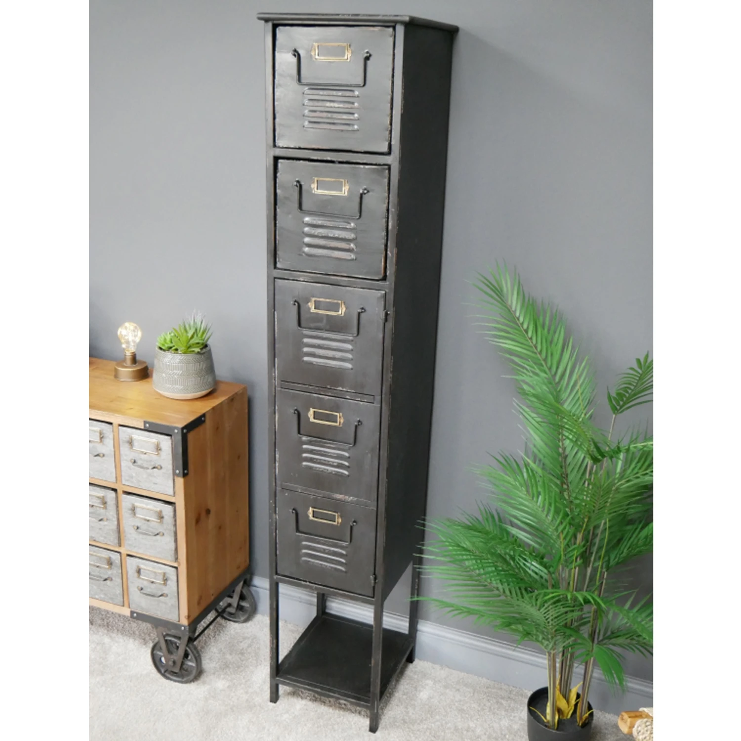 Tall Metal Industrial Cabinet 2 Tall Metal Industrial Cabinet - Image 2
