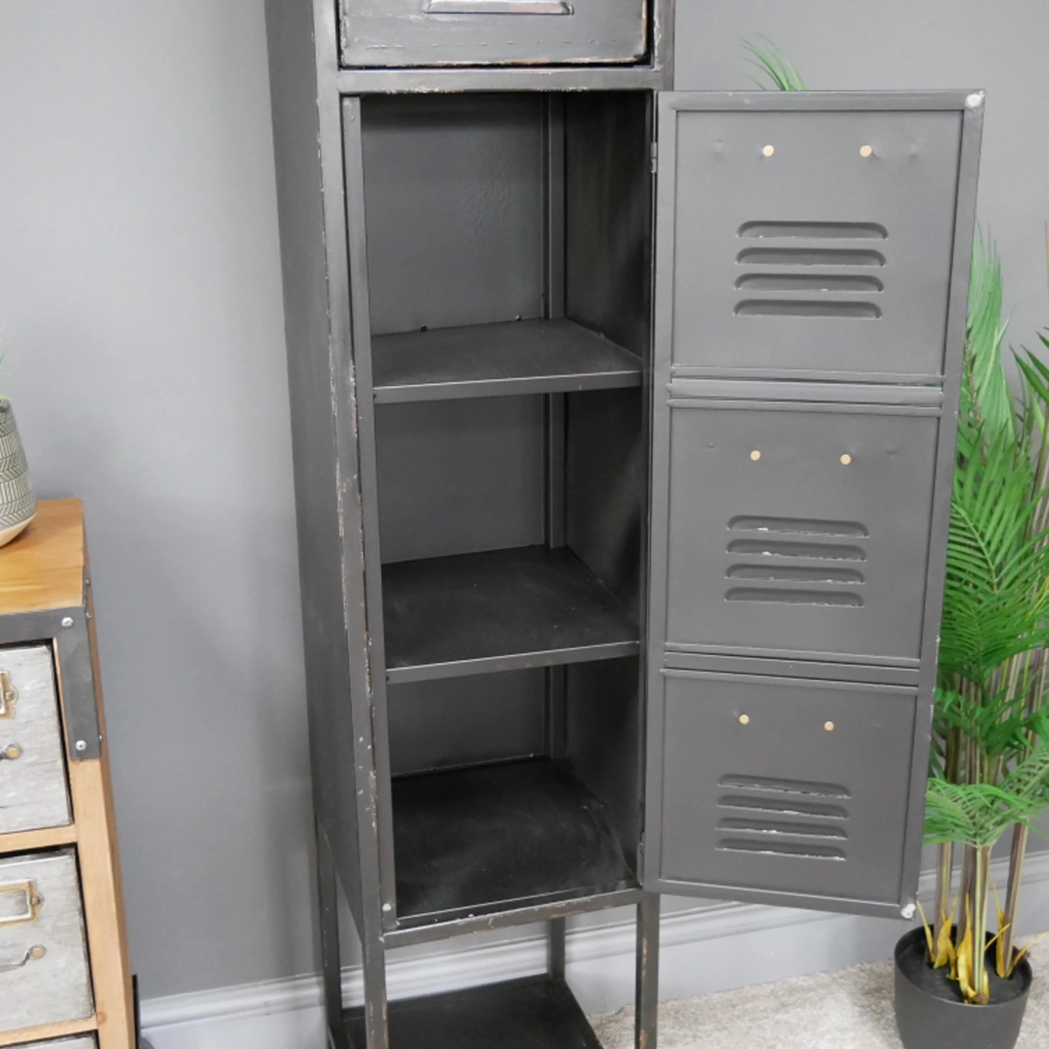 Tall Metal Industrial Cabinet 3 Tall Metal Industrial Cabinet - Image 3