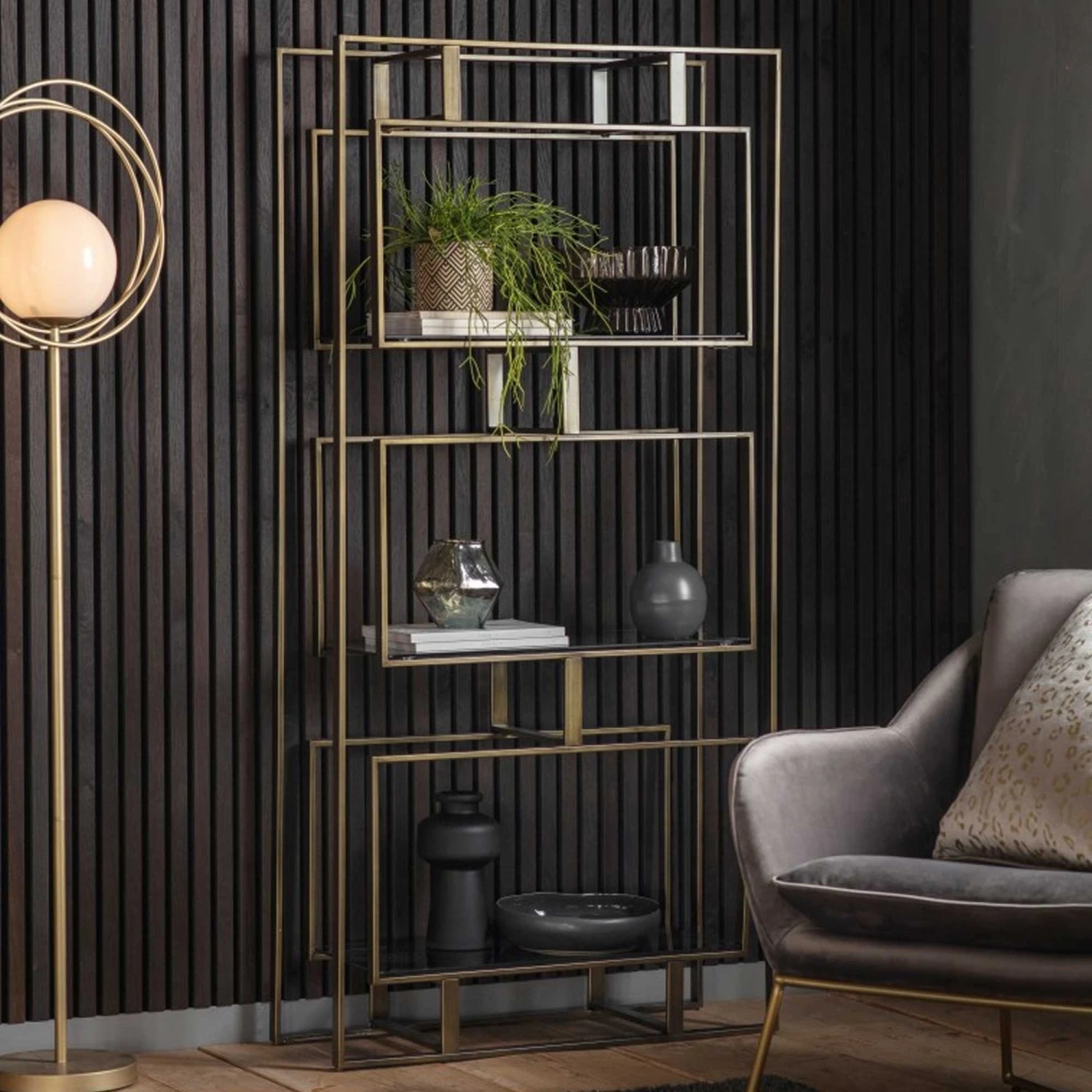 Thornton Open Display Cabinet Bronze 1 Thornton Open Display Cabinet Bronze