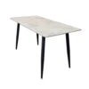 Titus 1.4 Black Dining Table With Polar White Sintered Stone Top