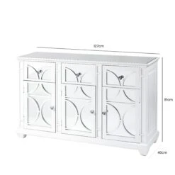 Torino White Wood 3 Door And 3 Drawer Sideboard -Dining Tables Sales torino white wood 3 door and 3 drawer sideboard p72221 109355 zoom