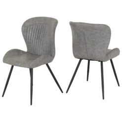 Treviso Light Oak Dining Set With Grey Faux Leather Quebec Chairs -Dining Tables Sales treviso light oak dining set with grey faux leather quebec chairs p84426 176973 zoom