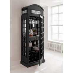 Unique Black Display & Drinks Cabinet