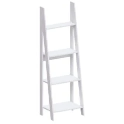 Vida Designs Bristol 4 Tier Step Ladder Bookcase - White