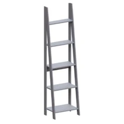 Vida Designs Bristol 5 Tier Step Ladder Bookcase - Grey