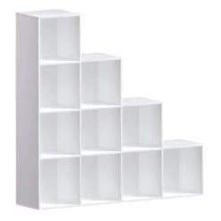 Vida Designs Durham 10 Cube Staircase Storage Unit - White