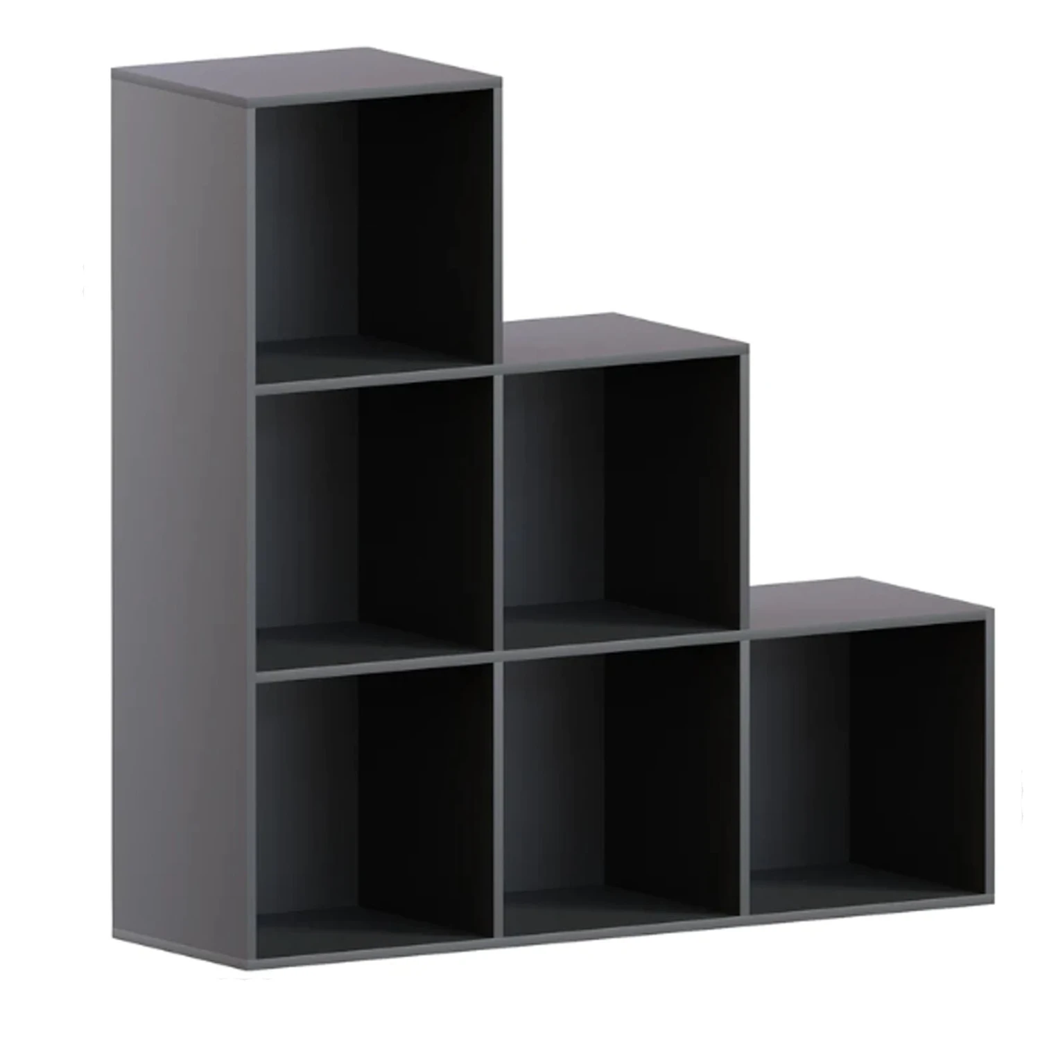 Vida Designs Durham 6 Cube Staircase Storage Unit - Black 1 Vida Designs Durham 6 Cube Staircase Storage Unit - Black