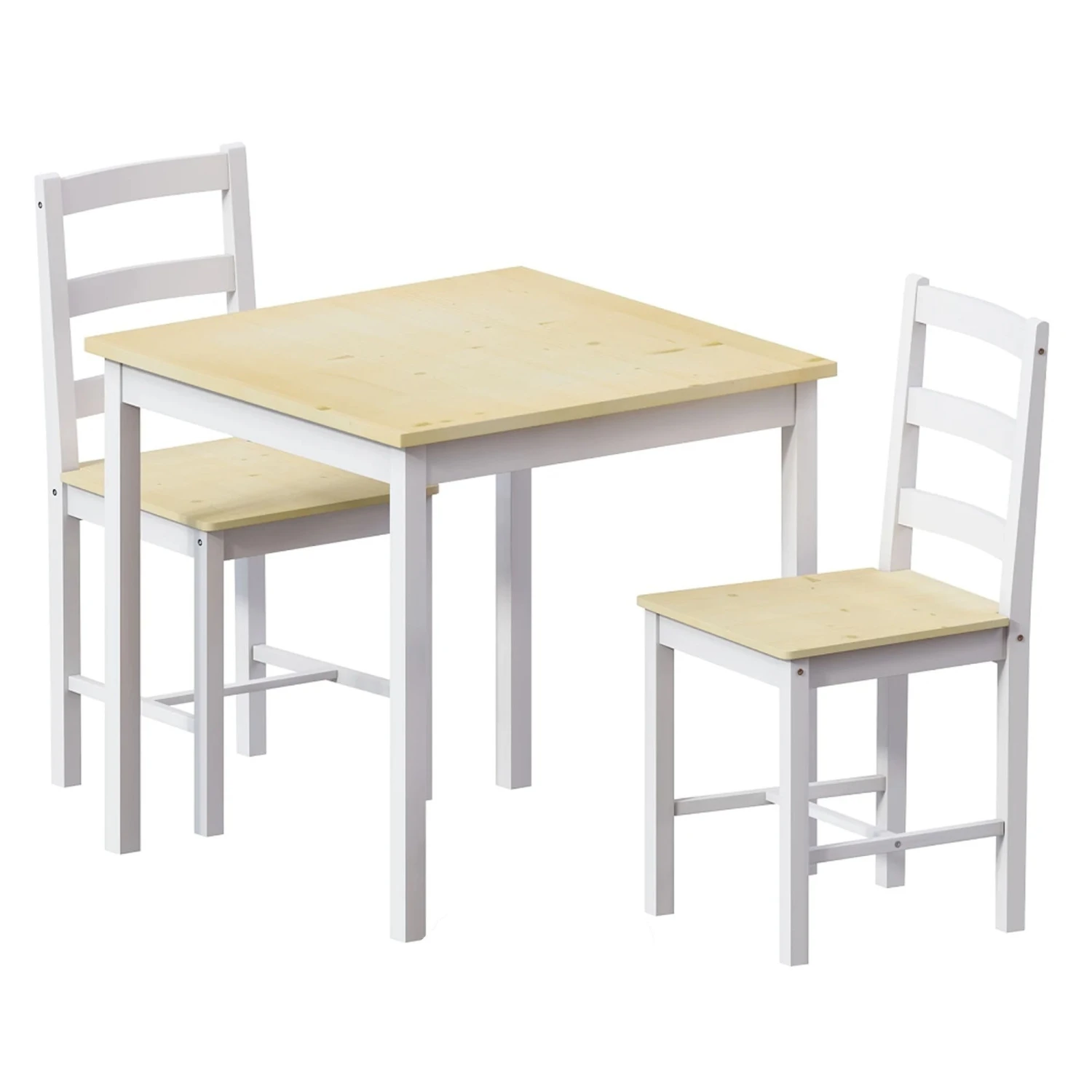 Vida Designs Yorkshire 2 Seater Dining Set - White & Pine 2 Vida Designs Yorkshire 2 Seater Dining Set - White & Pine - Image 2