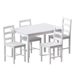 Vida Designs Yorkshire 4 Seater Dining Set - White