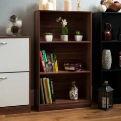 Walnut 3 Tier Bookcase -Dining Tables Sales walnut 3 tier bookcase p53690 70233 zoom