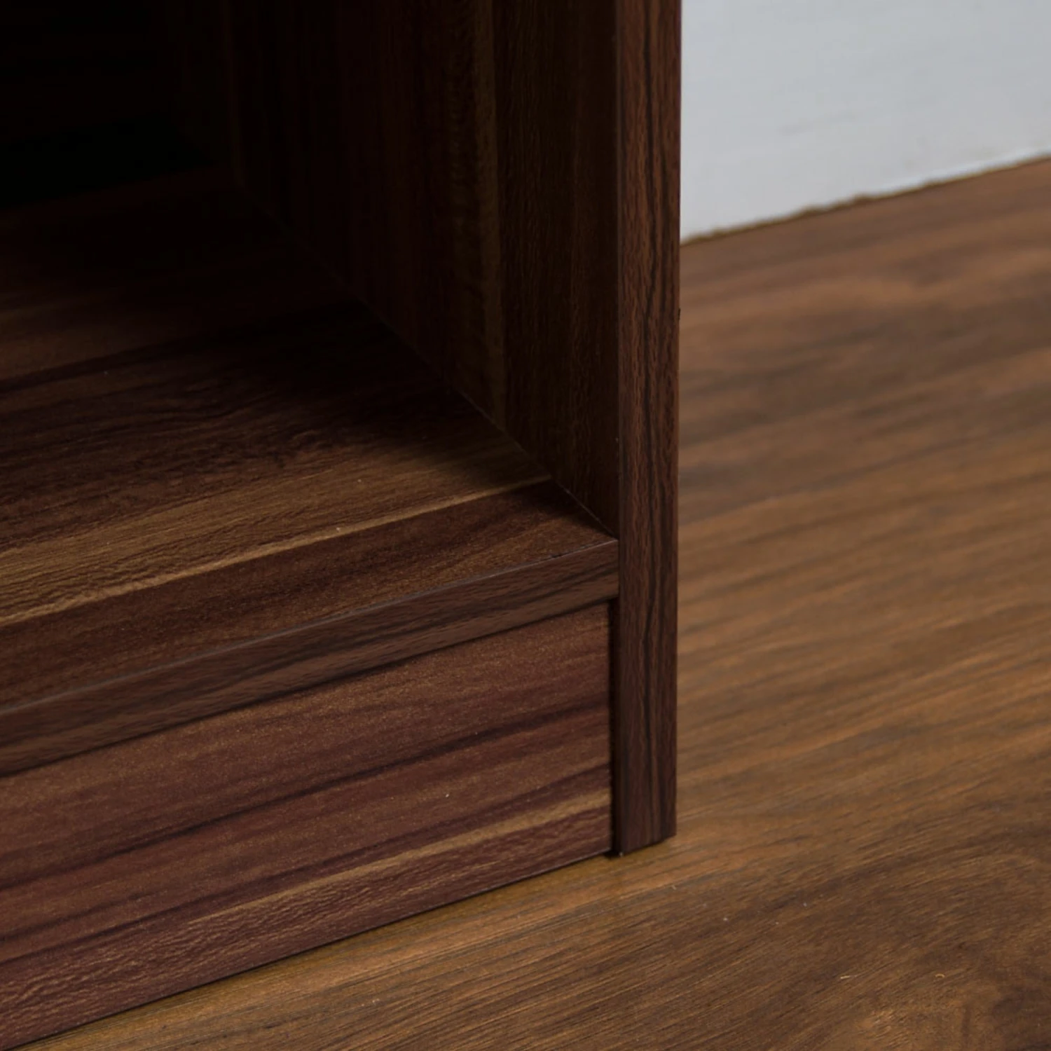 Walnut 3 Tier Low Bookcase 6 Walnut 3 Tier Low Bookcase - Image 6