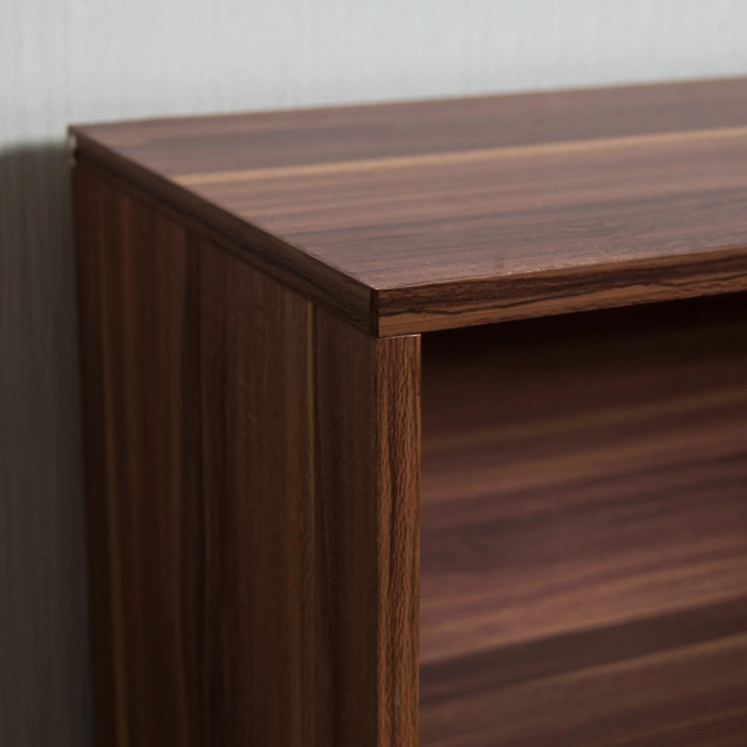 Walnut 3 Tier Low Bookcase 8 Walnut 3 Tier Low Bookcase - Image 8