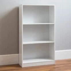 White 3 Tier Bookcase -Dining Tables Sales white 3 tier bookcase p53691 70251 zoom