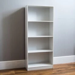 White 4 Tier Bookcase 10 White 4 Tier Bookcase -Dining Tables Sales white 4 tier bookcase p53705 70403 zoom