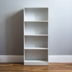 White 4 Tier Bookcase 11 White 4 Tier Bookcase -Dining Tables Sales white 4 tier bookcase p53705 70404 zoom